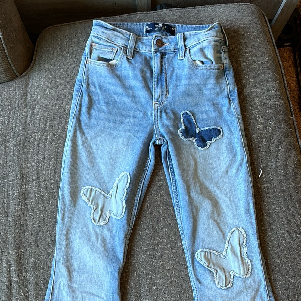 Hollister Brand New Never Worn Butterfly Flared Jeans